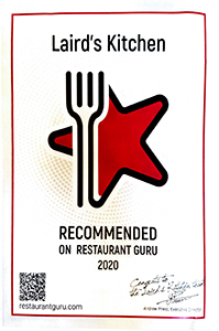 Recommended on Restaurant Guru 2020